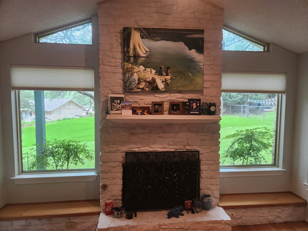 Hunter Douglas Designer Roller Shades for a David Mills Custom Home on Bear Creek Trail in Canyon Lake, TX